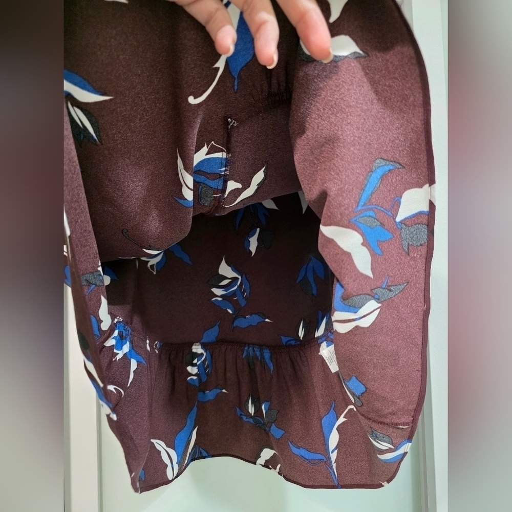 Halogen Floral Ruffle Sleeve Top - Multicolor - Picture 10 of 16